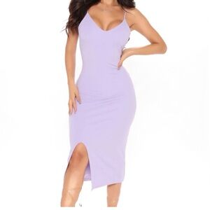 Fashion Nova Lavender Midi Dress